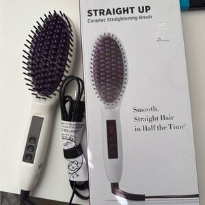 Instyler straight up ceramic straightening hair brush instant smooths frizz